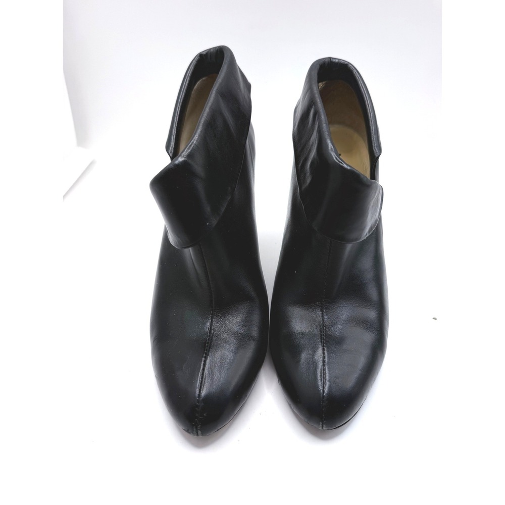 Michael Kors Studio Cuffed Bootie Women 5.5 Black Leather Stiletto 40F6STXB1L